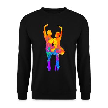 Couple dansant danseur danseur ballet Balerina cadeau - Sweat-shirt Unisexe - noir - Devant - Alina (178cm) & Michal (187cm)