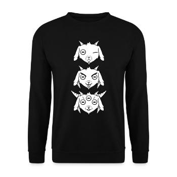 Kawaii Satan Flips - Unisex Pullover - Schwarz - Vorne - Alina (178cm) & Michal (187cm)