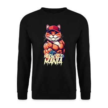 Miau-Manie - Unisex Pullover - Schwarz - Vorne - Alina (178cm) & Michal (187cm)