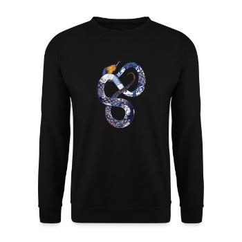 un serpent de corail bleu - Sweat-shirt Unisexe - noir - Devant - Alina (178cm) & Michal (187cm)