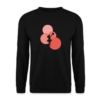 Pompom Girlie Cheerleader - Unisex Sweatshirt - black - Front - Alina (178cm) & Michal (187cm)