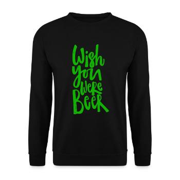 J’aimerais que tu sois de la bière - Sweat-shirt Unisexe - noir - Devant - Alina (178cm) & Michal (187cm)