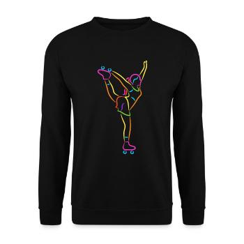 Roller Skates Roller Skates coloré Filles Roller Skating - Sweat-shirt Unisexe - noir - Devant - Alina (178cm) & Michal (187cm)