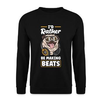 Je préfère faire Beats Music Producer - Sweat-shirt Unisexe - noir - Devant - Alina (178cm) & Michal (187cm)