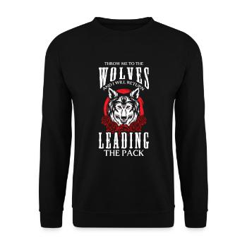 Collègue de la profession de patron - Sweat-shirt Unisexe - noir - Devant - Alina (178cm) & Michal (187cm)