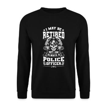 Policier Sheriff Thief Commissaire - Sweat-shirt Unisexe - noir - Devant - Alina (178cm) & Michal (187cm)