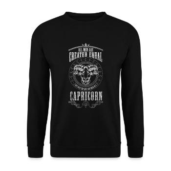Horoskop Januar Ehrgeiz - Unisex Pullover - Schwarz - Vorne - Alina (178cm) & Michal (187cm)