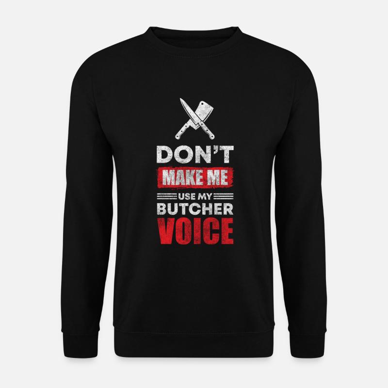 Schlachter Fleischerei Wurst - Unisex Pullover - Schwarz