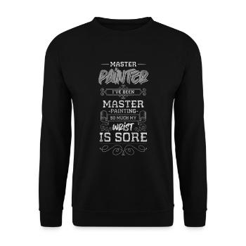 Rouleau de peinture Painter Roll - Sweat-shirt Unisexe - noir - Devant - Alina (178cm) & Michal (187cm)