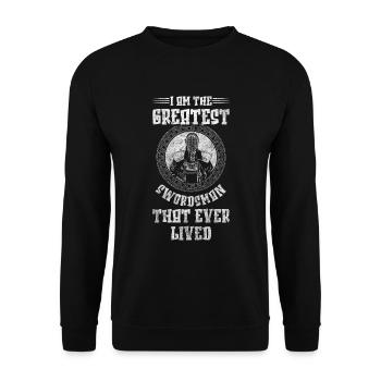 Sword fighting Nordic Akido - Unisex Sweatshirt - black - Front - Alina (178cm) & Michal (187cm)