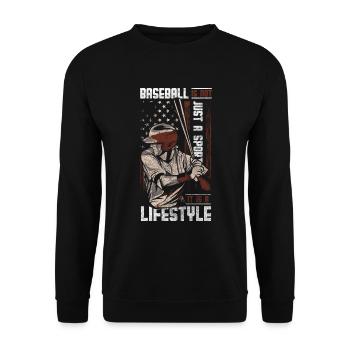 Joueur de baseball Entraîneur de sports de balle - Sweat-shirt Unisexe - noir - Devant - Alina (178cm) & Michal (187cm)