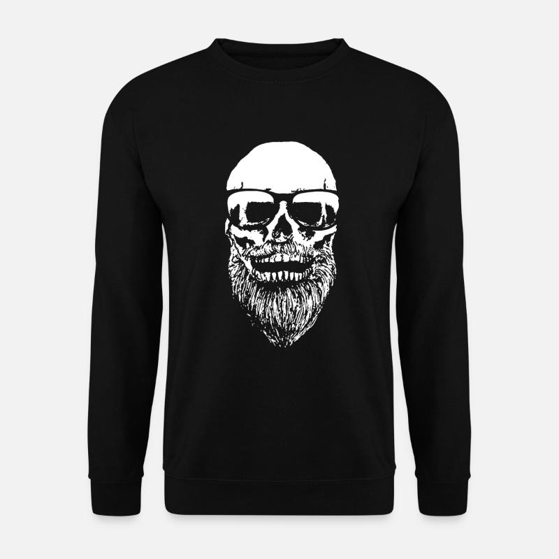 Bart crâne hipster - Sweat-shirt Unisexe - noir