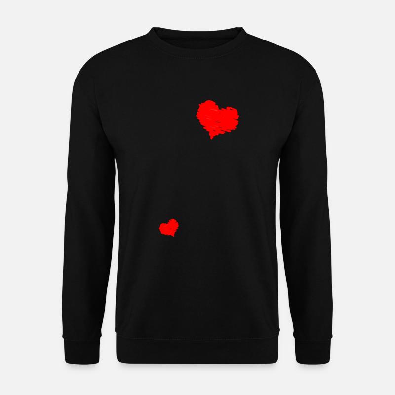 Schwanger zwei Herzen Schwangerschaft Geburt Baby - Unisex Pullover - Schwarz