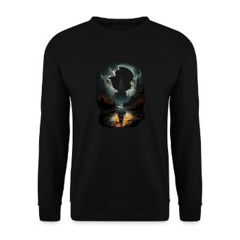 Gothic - Unisex Pullover - Schwarz - Vorne - Alina (178cm) & Michal (187cm)