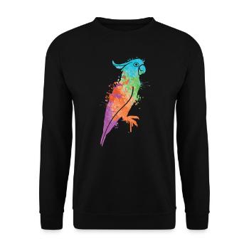 Cockatoo Cockatoos Children Girls Women Bird Parrot - Unisex Sweatshirt - black - Front - Alina (178cm) & Michal (187cm)