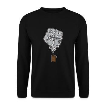 Vaping Fist Illustration | Cloud Chaser Unite Vape - Unisex Pullover - Schwarz - Vorne - Alina (178cm) & Michal (187cm)