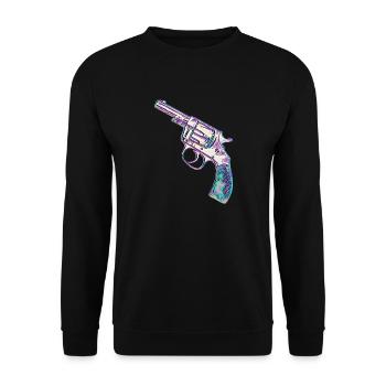 Colorful revolver - Unisex Sweatshirt - black - Front - Alina (178cm) & Michal (187cm)