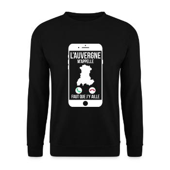 L'Auvergne m'appelle - Faut que j'y aille - Sweat-shirt Unisexe - noir - Devant - Alina (178cm) & Michal (187cm)