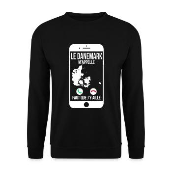 Le Danemark m'appelle - Faut que j'y aille - Sweat-shirt Unisexe - noir - Devant - Alina (178cm) & Michal (187cm)