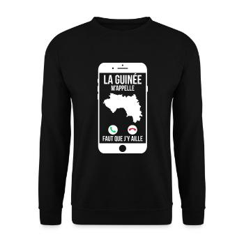La Guinée m'appelle - Faut que j'y aille - Sweat-shirt Unisexe - noir - Devant - Alina (178cm) & Michal (187cm)