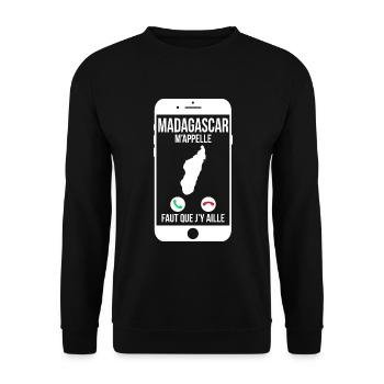 Madagascar m'appelle - Faut que j'y aille - Sweat-shirt Unisexe - noir - Devant - Alina (178cm) & Michal (187cm)