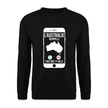 L'Australie m'appelle - Faut que j'y aille - Sweat-shirt Unisexe - noir - Devant - Alina (178cm) & Michal (187cm)