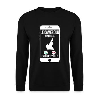 Le Cameroun m'appelle - Faut que j'y aille - Sweat-shirt Unisexe - noir - Devant - Alina (178cm) & Michal (187cm)