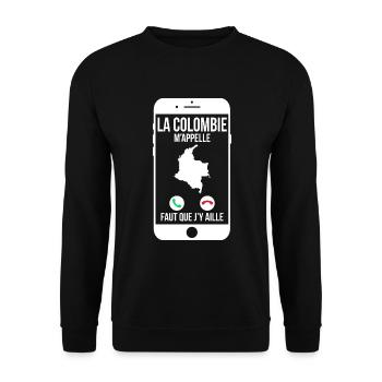La Colombie m'appelle - Faut que j'y aille - Sweat-shirt Unisexe - noir - Devant - Alina (178cm) & Michal (187cm)