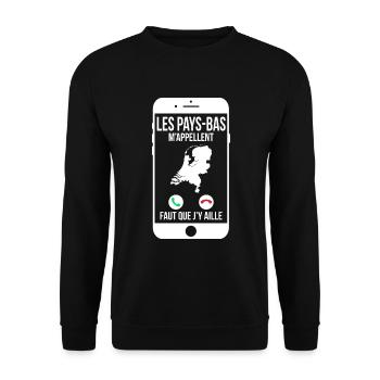 Les Pays-Bas m'appellent - Faut que j'y aille - Sweat-shirt Unisexe - noir - Devant - Alina (178cm) & Michal (187cm)