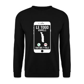 Le Togo m'appelle - Faut que j'y aille - Sweat-shirt Unisexe - noir - Devant - Alina (178cm) & Michal (187cm)