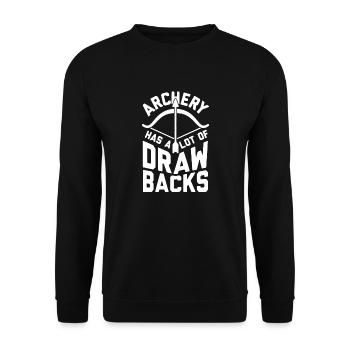 ARCHERY HAS A LOT OF DRAWBACKS TSHIRT - Unisex Sweatshirt - black - Front - Alina (178cm) & Michal (187cm)