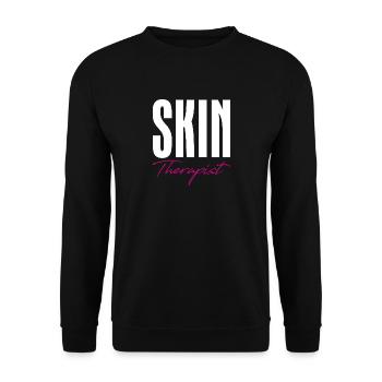 Hauttherapeutin - Unisex Pullover - Schwarz - Vorne - Alina (178cm) & Michal (187cm)