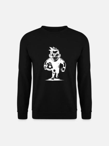 Funny referee with ball - Unisex Sweatshirt - black