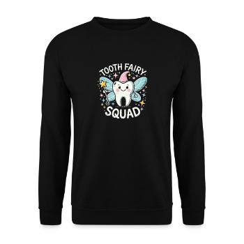 Zahnfeen-Truppe - Unisex Pullover - Schwarz - Vorne - Alina (178cm) & Michal (187cm)