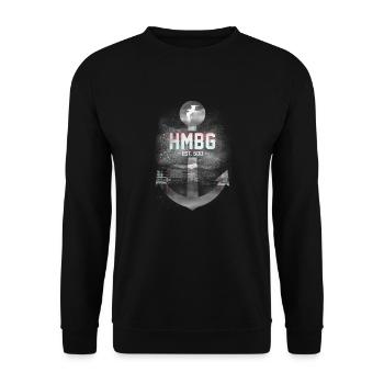HAMBOURG - Sweat-shirt Unisexe - noir - Devant - Alina (178cm) & Michal (187cm)