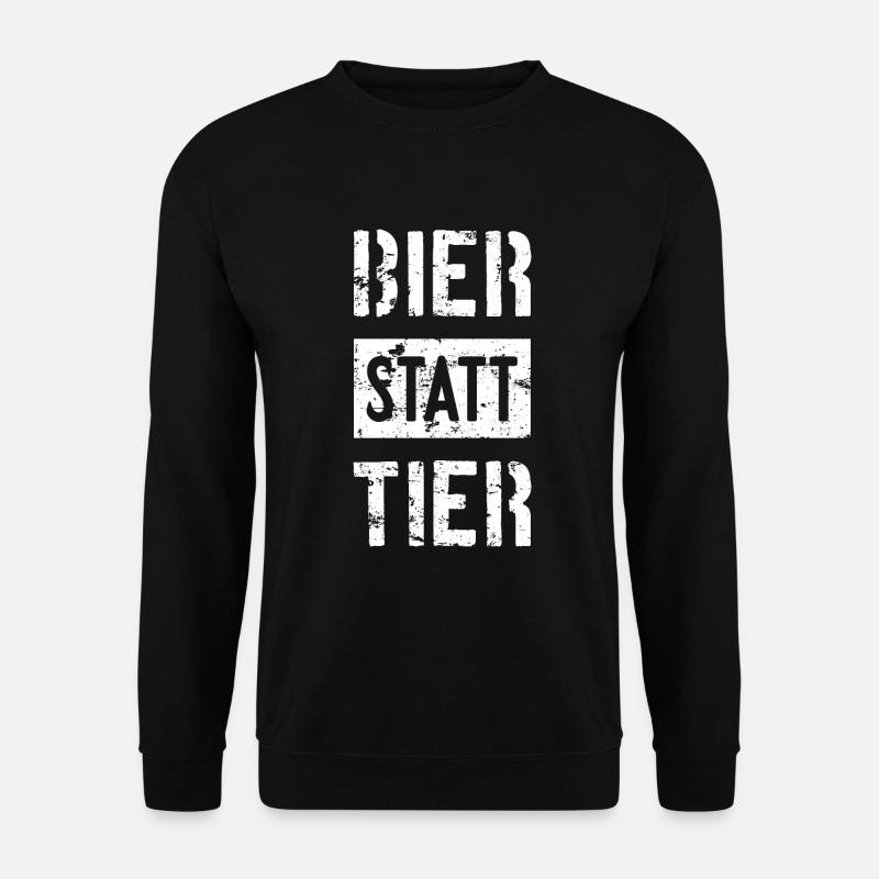 BIER STATT TIER - Unisex Pullover - Schwarz