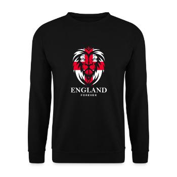 ENGLAND LIONHEAD WITH ST. GEORGE CROSS - Unisex Sweatshirt - black - Front - Alina (178cm) & Michal (187cm)