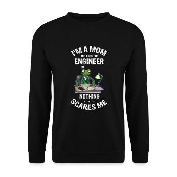 Erneuerbare Nukleare Spruch für Nukleartechnik - Unisex Pullover - Schwarz - Vorne - Alina (178cm) & Michal (187cm)