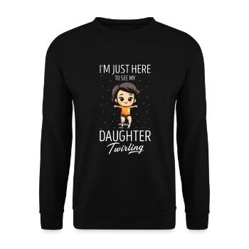 Stocktanz Design für Stabtänzerin - Unisex Pullover - Schwarz - Vorne - Alina (178cm) & Michal (187cm)