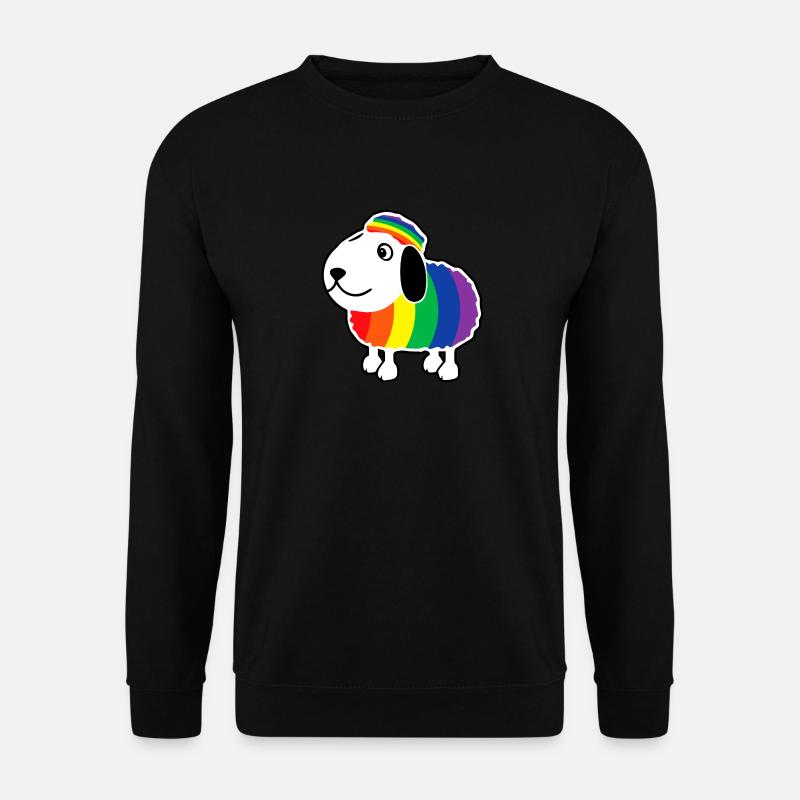 Rainbow sheep rainbow flag animal - Unisex Sweatshirt - black