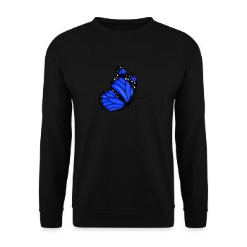 Schmetterling - Unisex Pullover - Schwarz - Vorne - Alina (178cm) & Michal (187cm)
