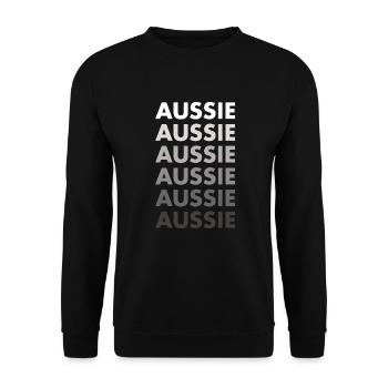 Dog Aussie - Unisex Sweatshirt - black - Front - Alina (178cm) & Michal (187cm)