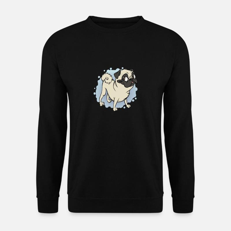 Gustav der Mops - Unisex Pullover - Schwarz