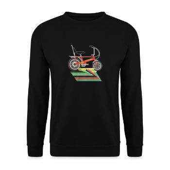 Chopper-Fahrrad - Unisex Pullover - Schwarz - Vorne - Alina (178cm) & Michal (187cm)