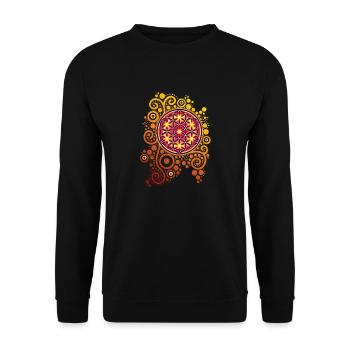 Flower of Life / flower of life POWER - Unisex Sweatshirt - black - Front - Alina (178cm) & Michal (187cm)
