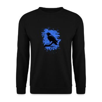 Crow bleached blue - Unisex Pullover - Schwarz - Vorne - Alina (178cm) & Michal (187cm)