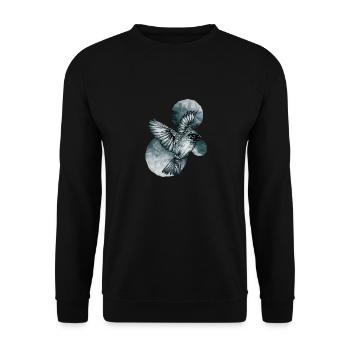 Dark Bird - Unisex Pullover - Schwarz - Vorne - Alina (178cm) & Michal (187cm)