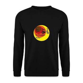 It's a chopper - Unisex Sweatshirt - black - Front - Alina (178cm) & Michal (187cm)