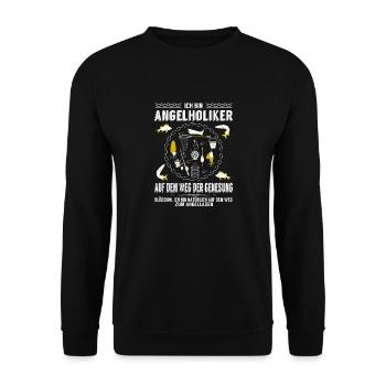 Angelholiker - Unisex Pullover - Schwarz - Vorne - Alina (178cm) & Michal (187cm)