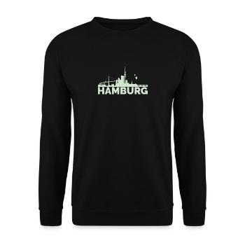 Hamburg - Unisex Pullover - Schwarz - Vorne - Alina (178cm) & Michal (187cm)